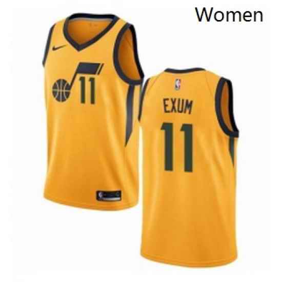 Womens Nike Utah Jazz 11 Dante Exum Swingman Gold NBA Jersey Statement Edition